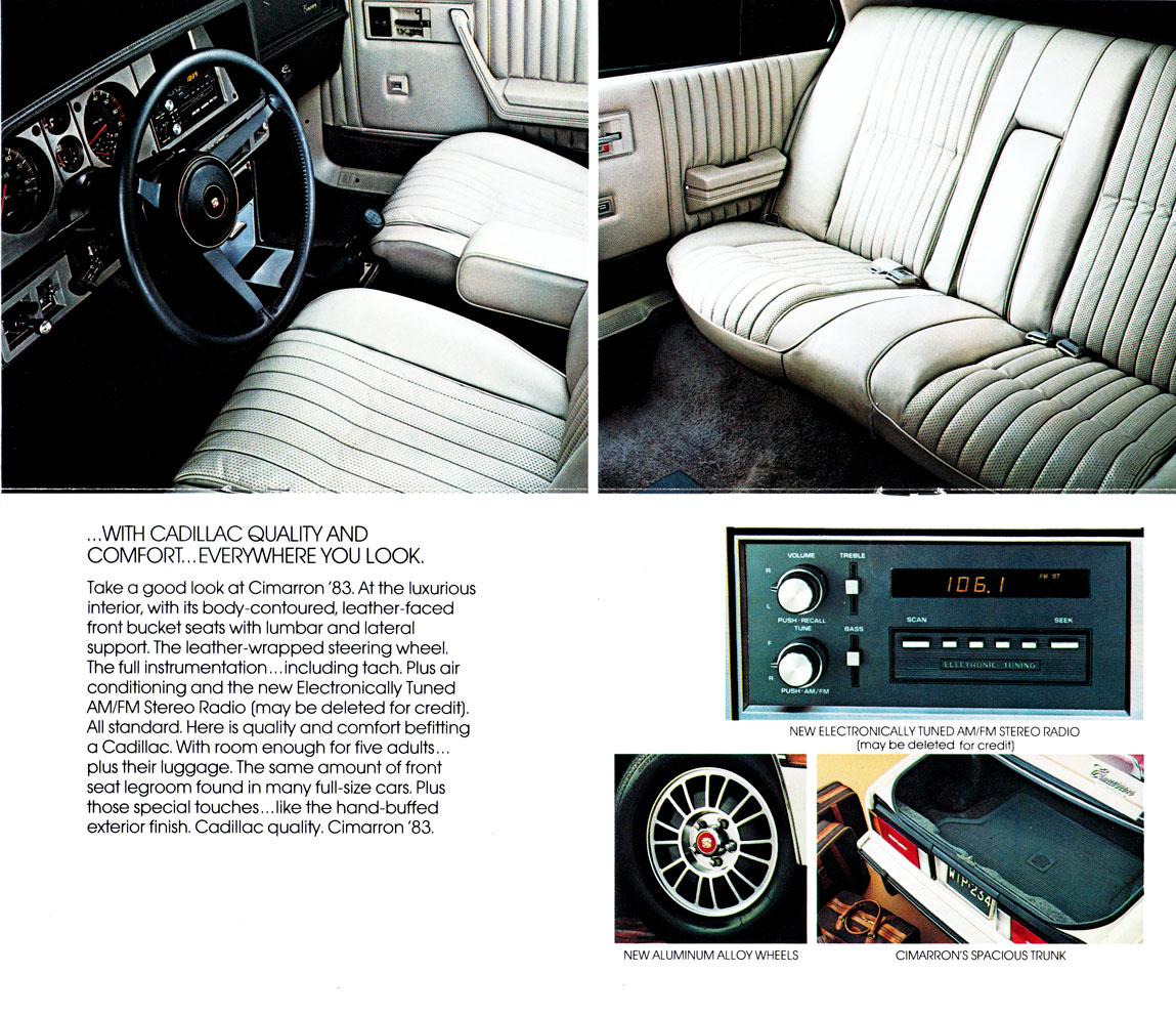 1983 Cadillac Cimmaron Folder Page 4